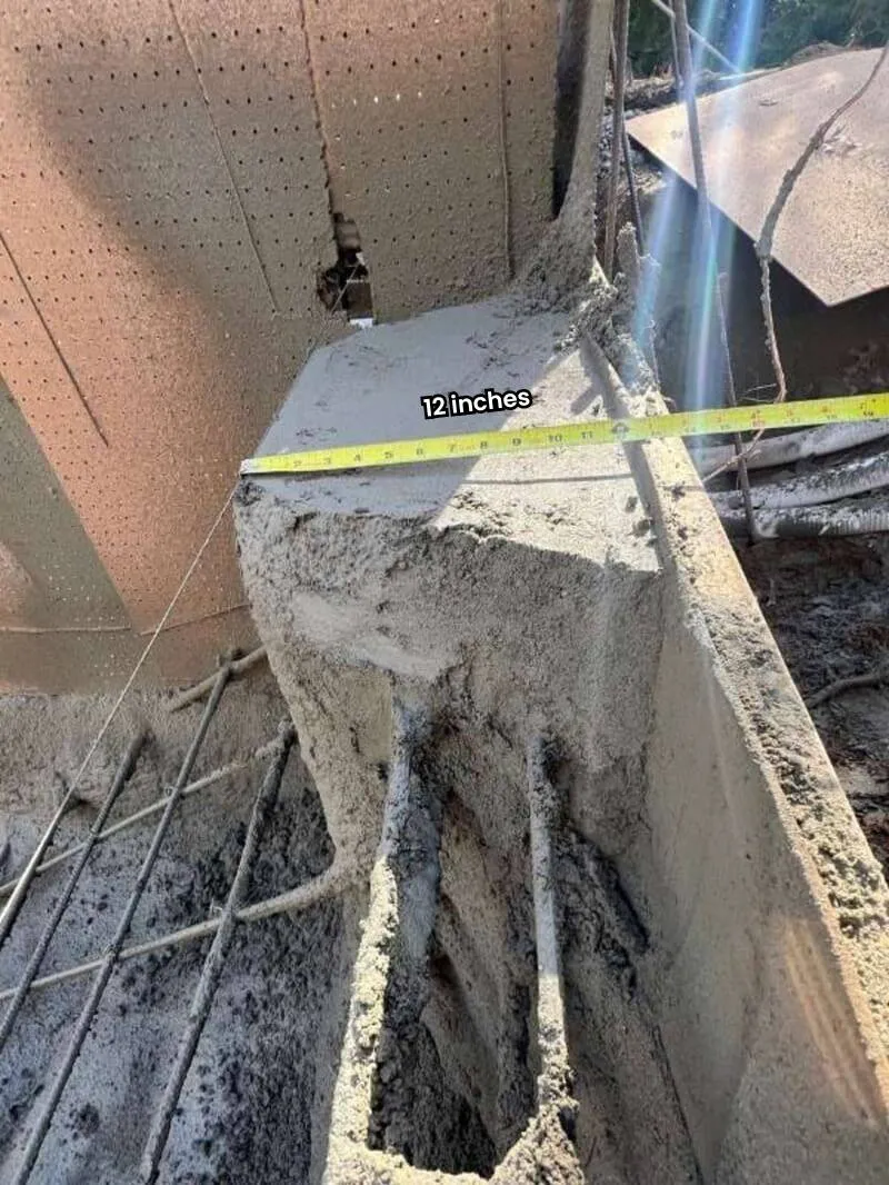 gunite pool wall width measuring