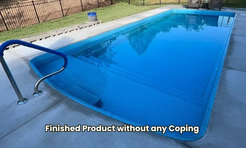 fiberglass pool installation in NJ without any coping