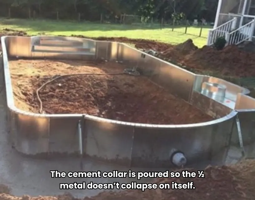 vinyl pool under construction in Pennsylvania